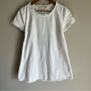 J.O.A. Women's White Denim Dress Open Back Detail 100% Cotton Size Medium (M)